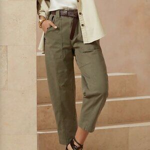 Banana Republic Olive Green Barrel Pants Size 6